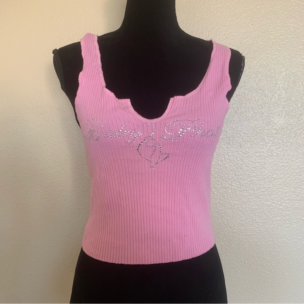 Baby Phat Pink Ribbed Tank Top
